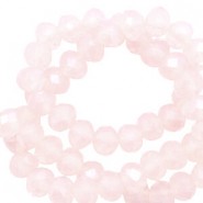 Top Facet kralen 6x4mm disc Seashell pink-pearl shine coating